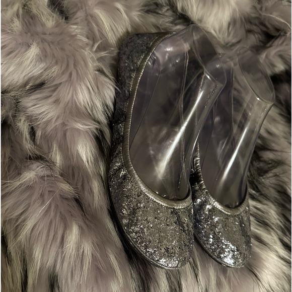 Tory Burch glitter leather flats size 9 great condition! - Picture 3 of 7